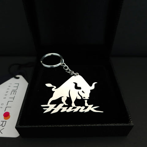 Hero Hunk Bull Premium Keychain with 92.5 Silver Plated
