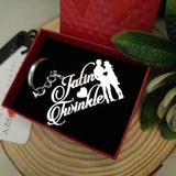 Charming Couple Names Premium Keychain 92.5 Silver plated