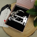 Charming Couple Names Premium Keychain 92.5 Silver plated