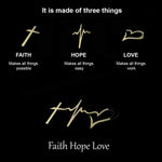 Faith Hope Love 22K Gold Plated Premium Pendant