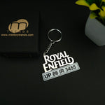 Customisation Bike Number Plate Keychain 92.5 Silver Plated