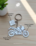 All Bikes Customize Keychain 92.5 Silver Plated