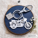 All Bikes Customize Keychain with Premium Dual Ring Hook 92.5 Silver Plated