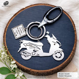 All Bikes Customize Keychain with Premium Dual Ring Hook 92.5 Silver Plated
