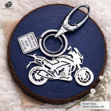All Bikes Customize Keychain with Premium Dual Ring Hook 92.5 Silver Plated