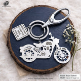 All Bikes Customize Keychain with Premium Dual Ring Hook 92.5 Silver Plated
