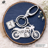 All Bikes Customize Keychain with Premium Dual Ring Hook 92.5 Silver Plated
