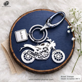 All Bikes Customize Keychain with Premium Dual Ring Hook 92.5 Silver Plated