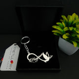 Infinity Happiness Very Beautiful Keychain with 92.5 Silver Plated