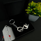 Infinity Happiness Very Beautiful Keychain with 92.5 Silver Plated