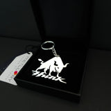 Hero Hunk Bull Premium Keychain with 92.5 Silver Plated