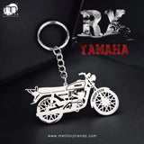 Yamaha RX 100 Bike Custom Keychain 92.5 Silver Plated