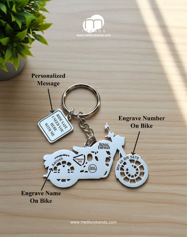 All Bikes Customize Keychain 92.5 Silver Plated