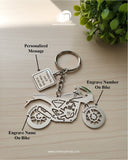 All Bikes Customize Keychain 92.5 Silver Plated