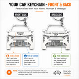 Customise Your Car Keychain By Your Car Image 92.5 Silver Plated